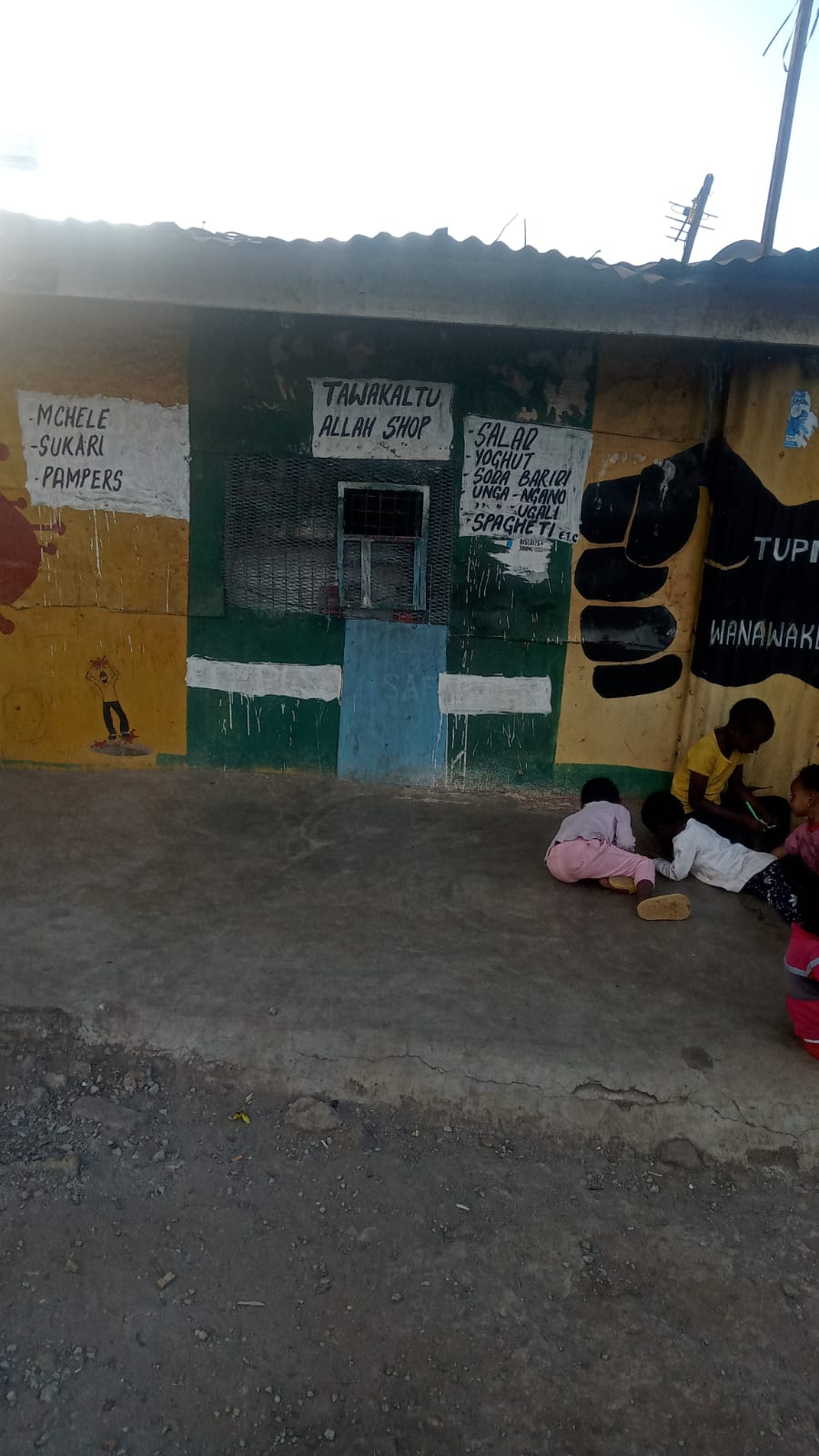 Shop in a village, before paint